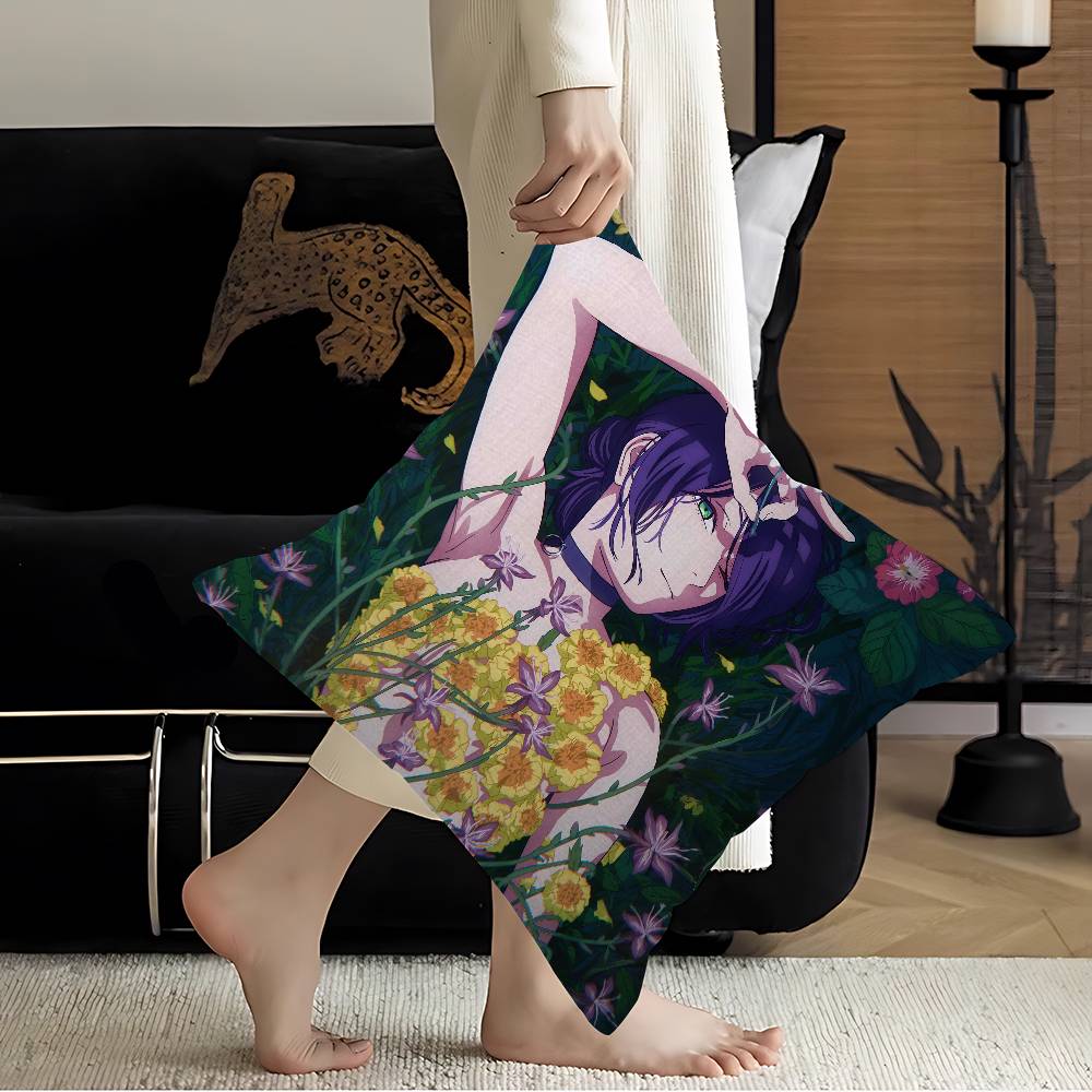 Chainsaw Man The Movie Reze Pillow Cover for Bedroom Room and Living Room Sofa Decorative Cushion Cover