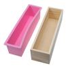 1200ml Silicone Soap Mold with Wooden Box & Cutter - DIY Soap Making Tool Set