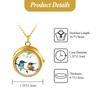 Antique Bird Pocket Watch with Analog Display and Waterproof Gold Pendant Necklace Chain Perfect Gift for and Day Design - Birthdays, Anniversaries,