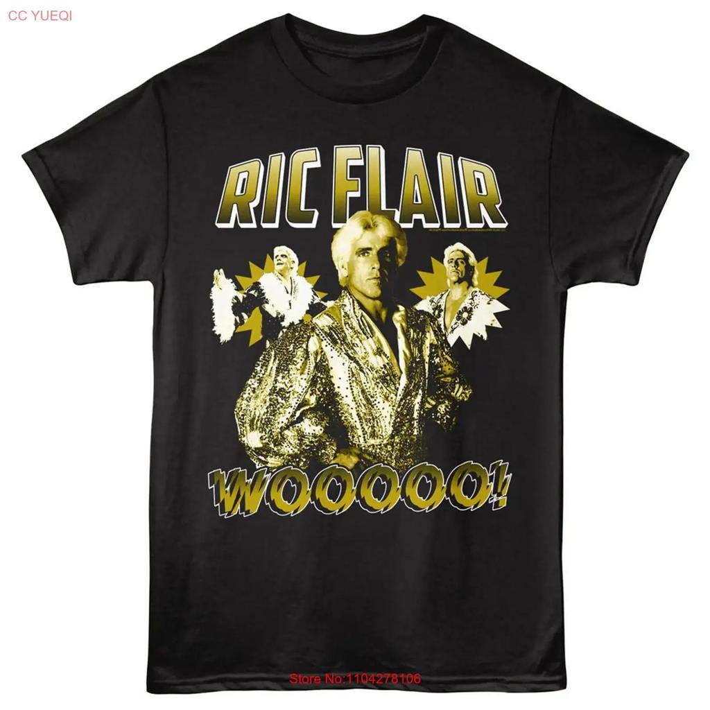 Ric Flair Robe Dorée WOOOOO T-shirt Homme Légende du Catch vintage Lavé vêtements de créateur Respirant Unisexe homme Doux