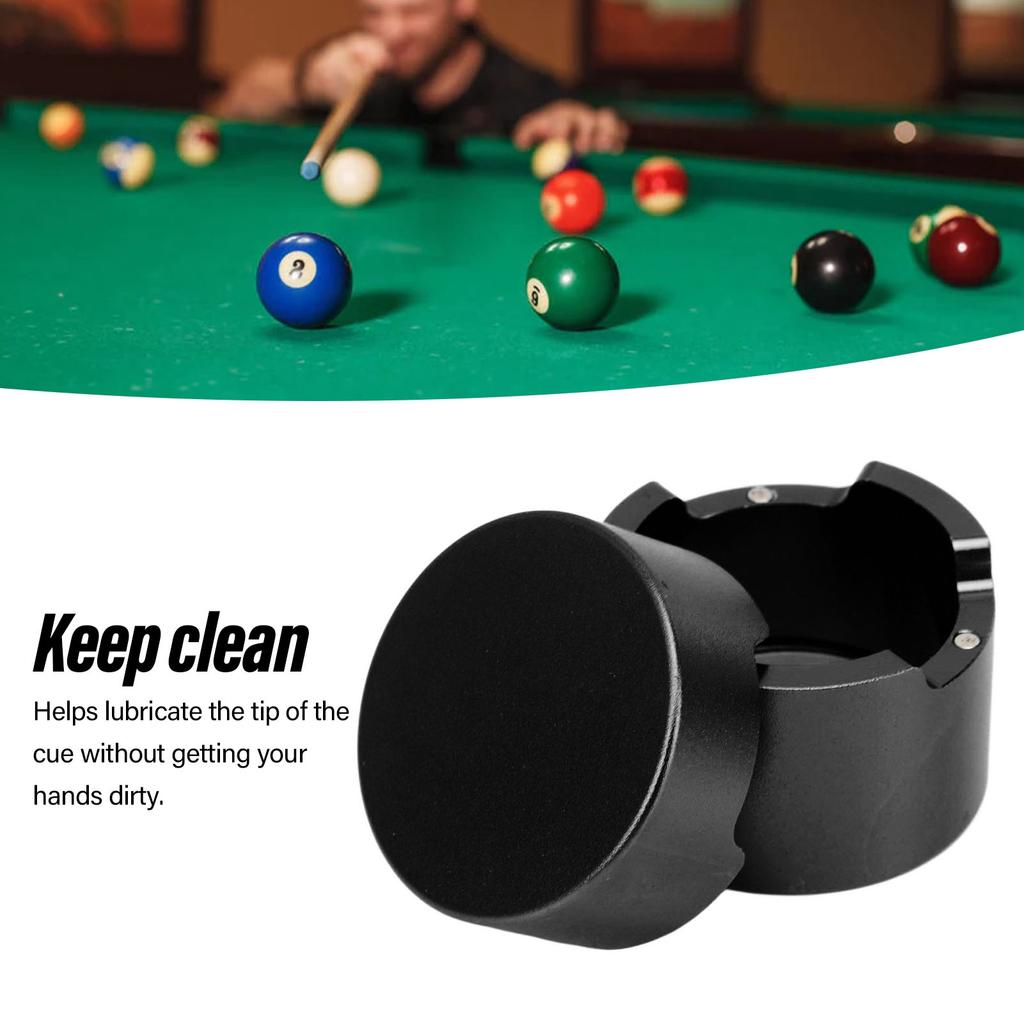 Billiard Chalk Case Round Aluminum Alloy Pool Cue Chalk Box Holder for Pool Cue Sports Accessories