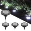 SGEBD Solar Garden Lights, Outdoor IP68 Waterproof LED Recessed Wall-Mounted Solar Floor Lights, Set of 4 LED Garden Lights, Landscape Lighting with