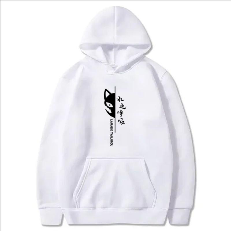 Anime Water Breath Print Pattern Hoodie Women Men Harajuku Fleece Cotton Sweatshirt Autumn/Winter Loose Long Sleeves Hoodie