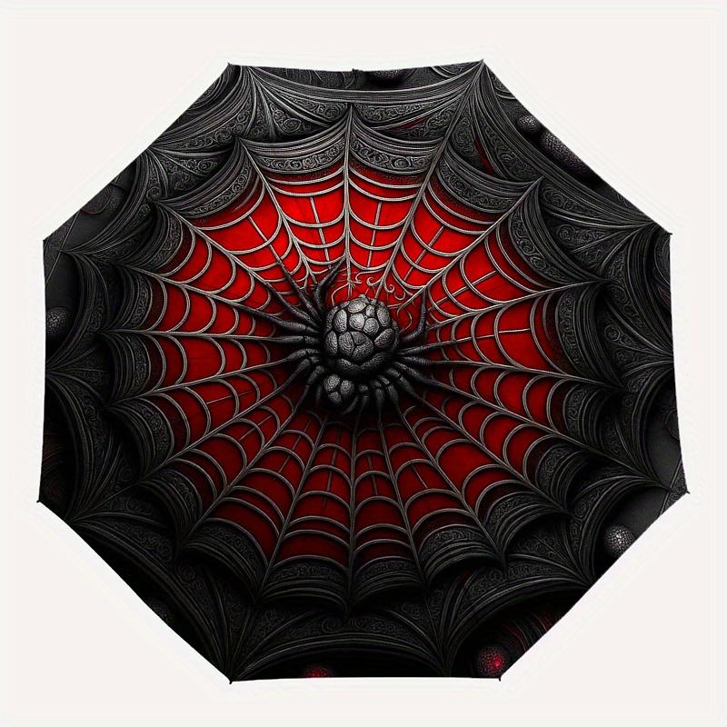 Dark Web Spider Web Wall Art: Gothic Decor for Any RoomUmbrella, Portable 3-Fold Umbrella for Men & Women,Christmas Gift ES323