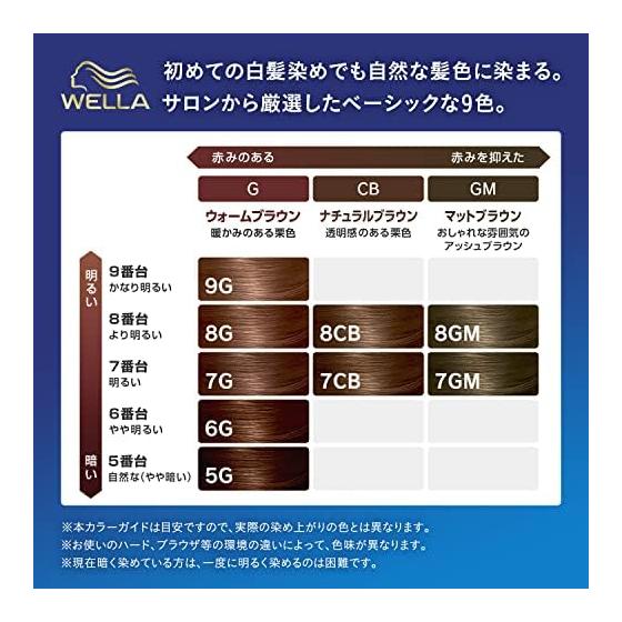 Wella Wellatone 2+1 Gray Hair Dye Liquid Type 8GM Brighter Matte Brown Vivid Hair Color Lasts 6 Weeks Quasi-drug