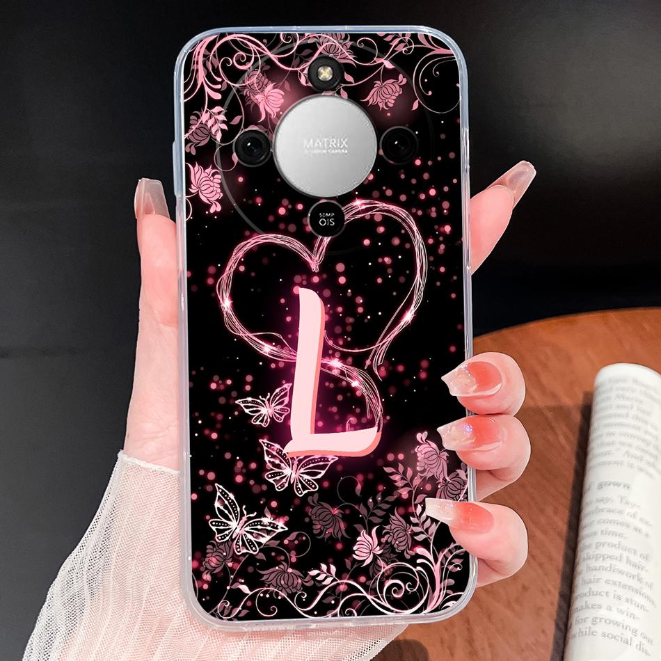For Honor X6D X8D X9D 4G 5G Case Dreamy Color Letters Clear Covers For HonorX6D X 8D X9D Soft TPU Silicone Anti Drop Back Cover