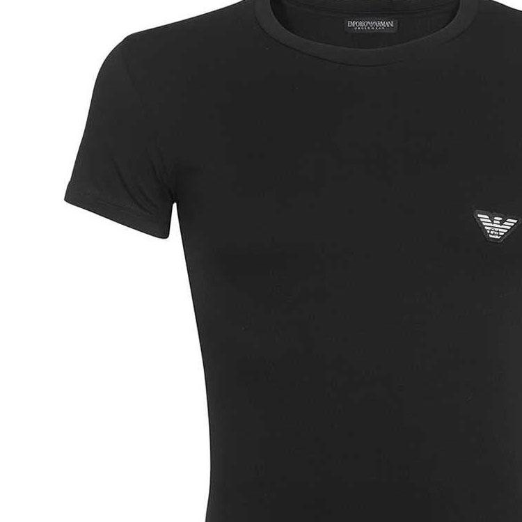 EMPORIO ARMANI SS22 Regular T Shirt Men's Black 111035-2R512-00020