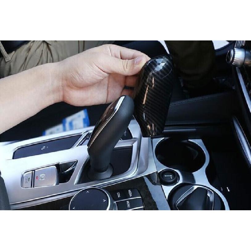 For BMW 7 Series 2016-22 ABS Carbon Fiber Middle Console Gear Shift Knob Cover