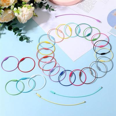 M-Modern-240PCS Steel Wire Key Ring Steel Cable Wire Key Chain Wire Keychain Cable Luggage Tag Loop Tag Cable Rings For Keys