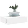 TV Stand with LED Lights White 60 X 35 X 15.5 Cm