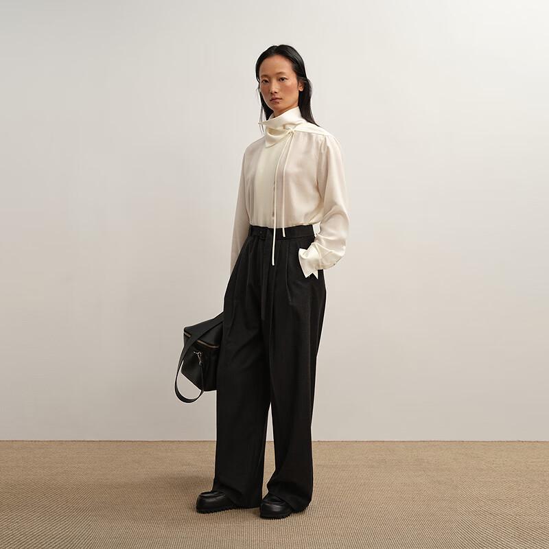LESS 2025 Autumn Loose Wide-Leg Trousers