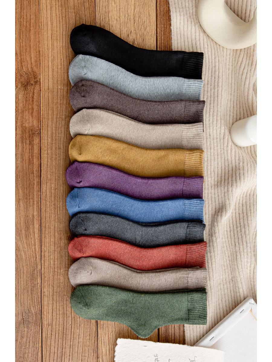 

Носки унисекс плюшевые средней длины - толстые, теплые махровые носки для осени и зимы One Size