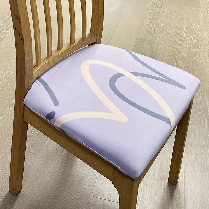 Potahy na židle do jídelny Strečový potištěný potah na jídelní židli Polstrovaný sedák na židli Slipcovers pro kuchyň, kancelář 1 ks