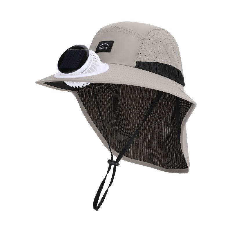 Children's hat summer solar fan hat big eaves shawl sun protection sun hat outdoor travel breathable bucket hat