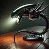 Unique Alien Creature Shaped Lamp Holder Bedroom Home Decoration Lamp Resin Desk Lamp Ornament Halloween Decorations Collectible