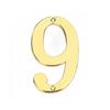 1Pc Solid Zinc Alloy Gold Finish House Address Numbers with M2 Screws 3D Mailbox Numbers for Outside Apartment Door