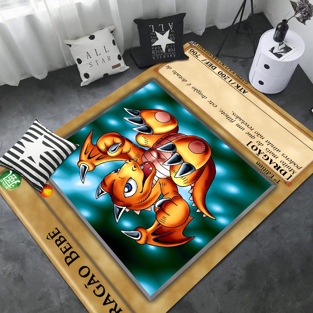 Yu-Gi-Oh MONSTER CARD Floor Carpet Anti-slip Absorb Water Long Strip Cushion Bedroon Mat Welcome Rug