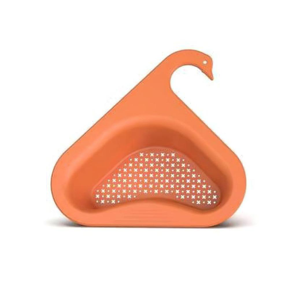 Swan Sink Drain Basket Kitchen Leftover Sink Strainer Fruit Vegetable Washing Basket Hanging Drain Basket Kitchen Tools