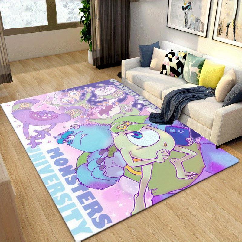 1 pezzo Monsters, Inc. Tappeto A Pelo Corto Morbido Tappetino in Flanella per Soggiorno, Ufficio, Camera da Letto e Tappeto, Tappetino per Tavolino da Caffè