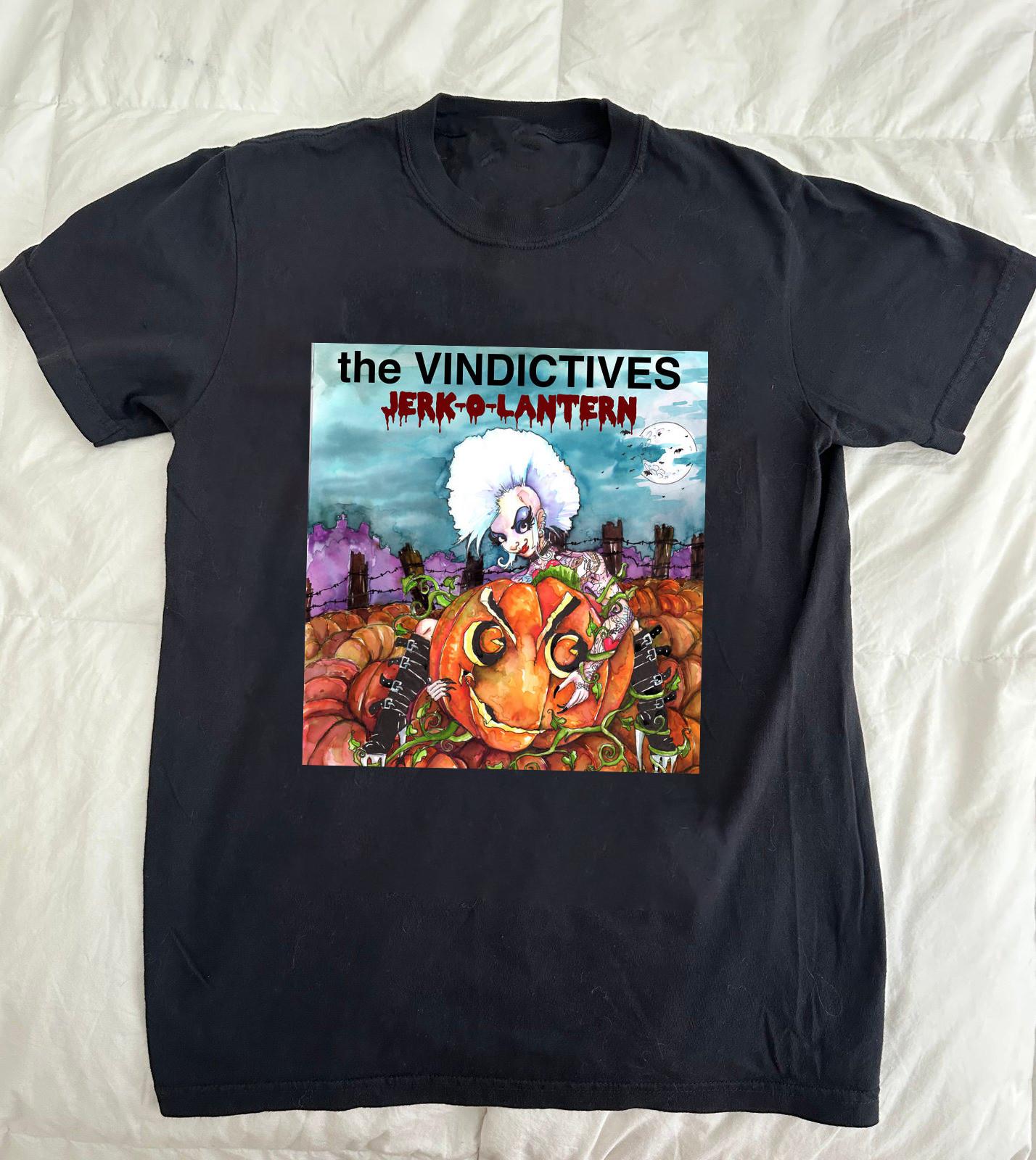 Горячая Редкая Футболка Группы JERK-O-LANTERN The Vindictives Черная CL362 S