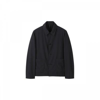 Black Seersucker Setup Work Jacket C9jam25431bkx