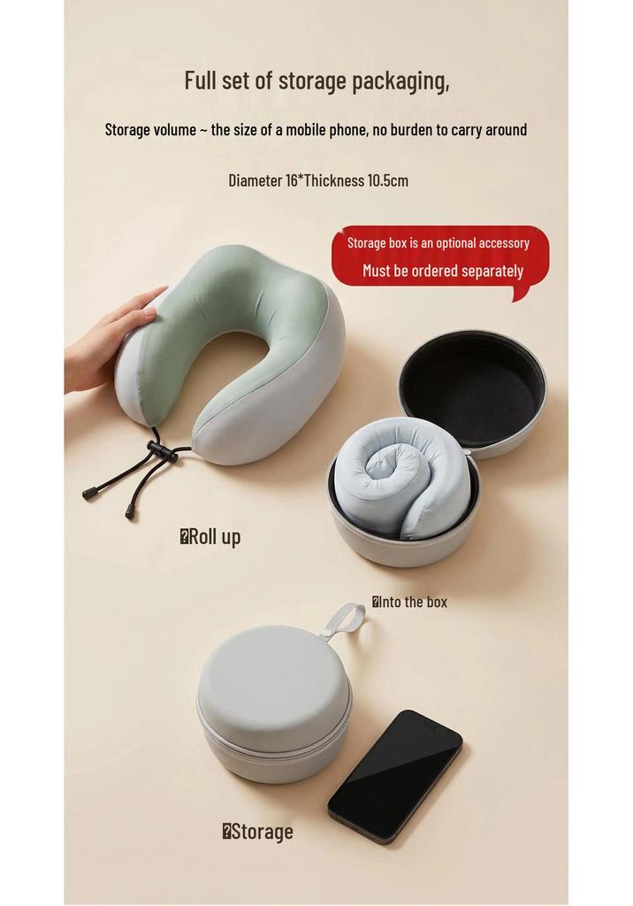 U-Shaped Memory Foam Travel Neck Pillow for Sleep & Airplane Headrest