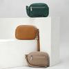 1Pcs Portable Pu Leather Women Mini Wallet Storage Bag Solid Color Students Coin Purse Large Capacity Zipper Wrist Key Bag