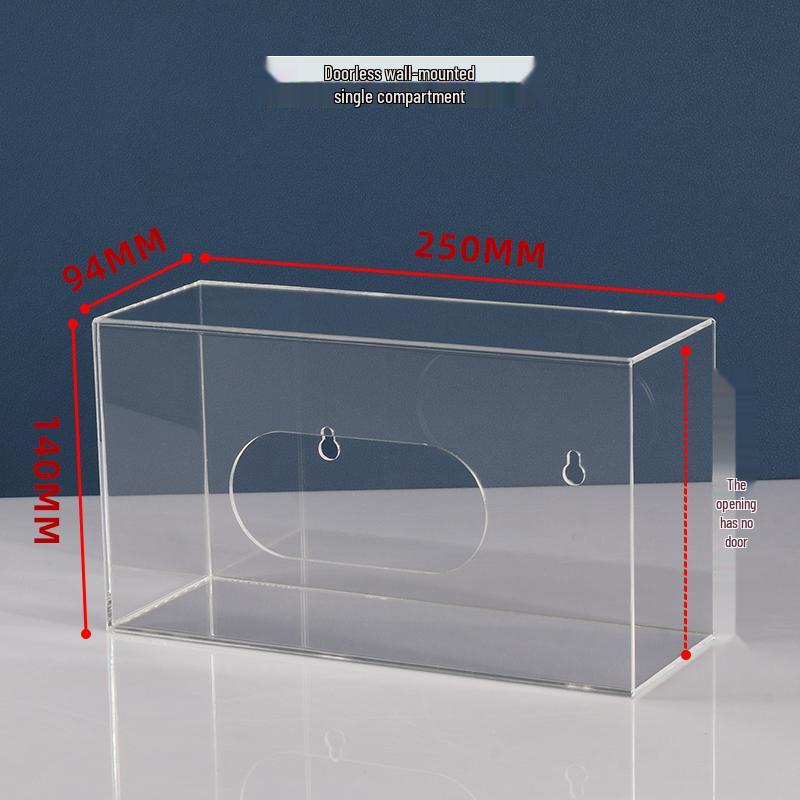 Punch-Free Wall-Mounted Acrylic Storage Box for Hats, Shoes, Gloves, and Masks