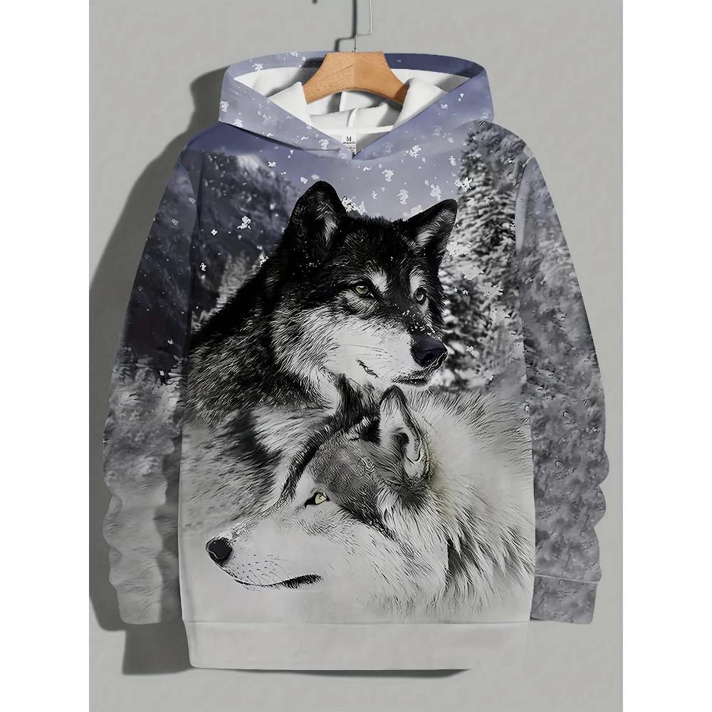 Men's Animal Print Versatile Comfort Hoodie Fashion Hoodies Sweatshirts Men’s