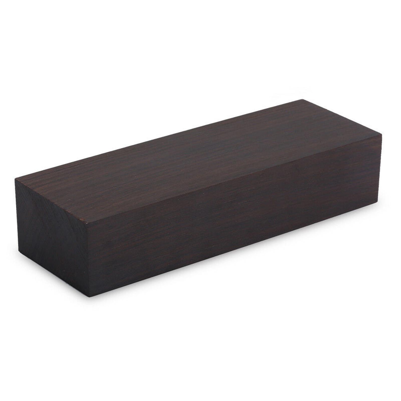 Black Ebony Wood Lumber Blank 12x4x2.5cm Black Ebony Lumber Wood Timber Handle Plate Fine Grain Smooth DIY Material for