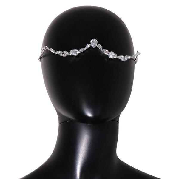 Fashion Face Chain Mask for Women Simple Luxury Waterdrop Rhinestone Glasses Chain Party Trendy Jewelry Accessories
