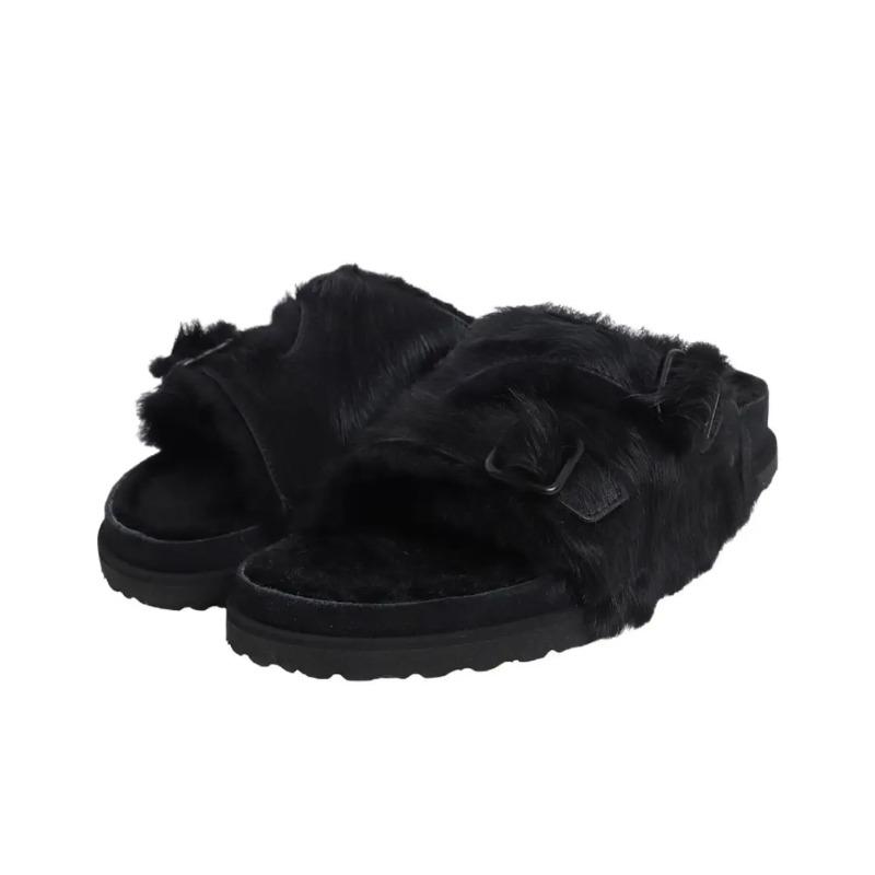 Birkenstock Zurich PONY SHEARLING 1774 Men s Minimalist Comfort Slide Sandals Black 1031377 41