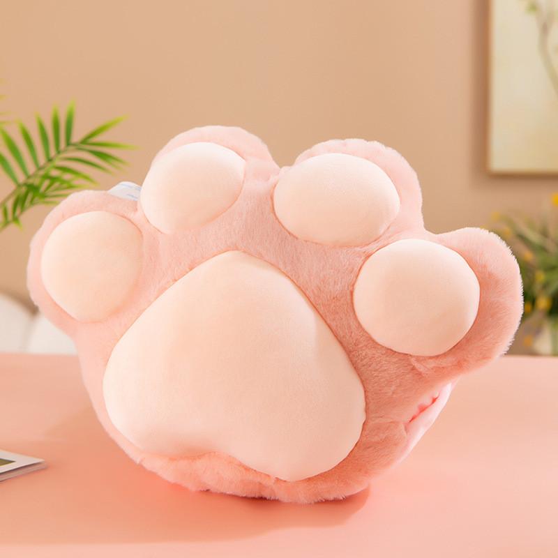 Office Nap Pillow With Cat Paw Plush Toy For Warmth And Comfort