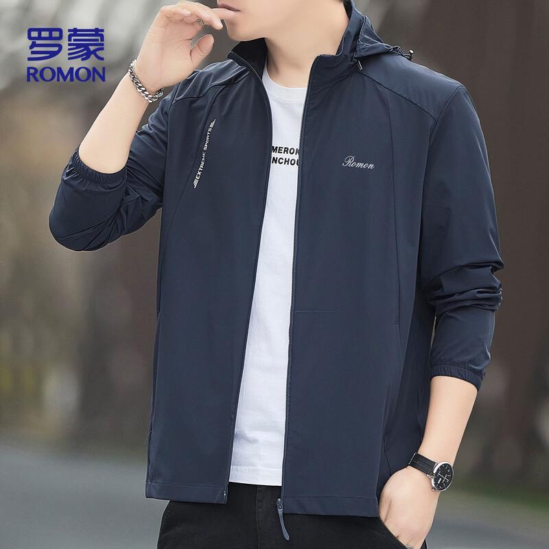 ROMON Men's Summer Sun Protection Hooded Jacket