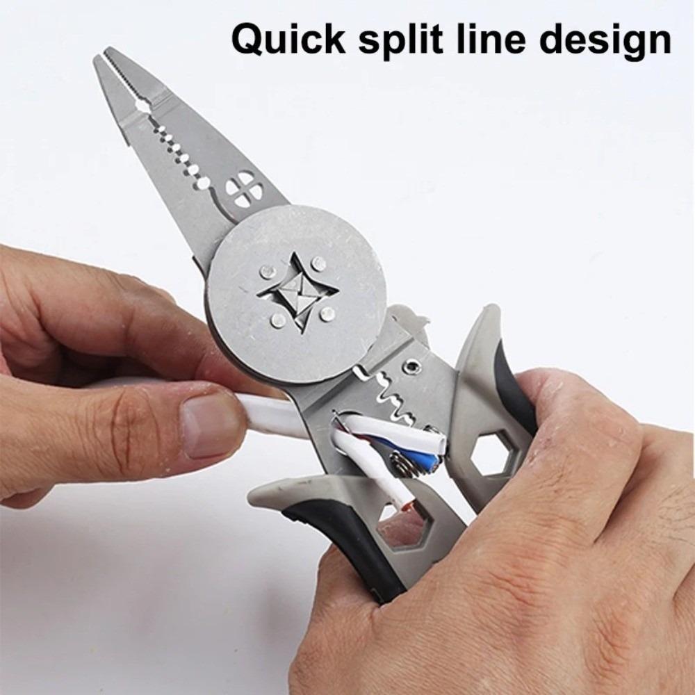 Multi-Purpose Wire Stripper Pliers Cutting Stripping Cable Wire Crimping Tool Crimping Separating Electrician Repair Tool