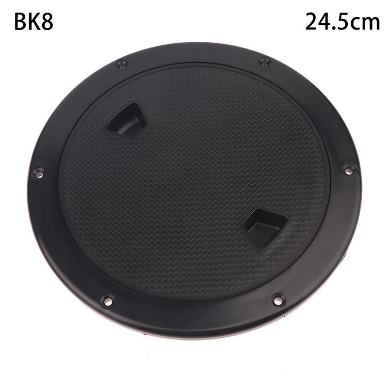 4/6/8In ABS Plastic White Black Round Deck Inspection Plate Hatch Cover Deck Plate Non Slip Detachable For Marine RV Yacht Boat