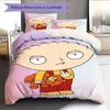 Stewie Griffin Pattern Bedding Home Decoration Birthday Gift ( 1 duvet cover + 2 pillowcase, without core),fan merchandise.