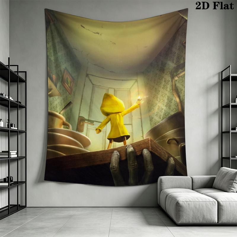 Little Nightmares Arazzo da Parete Estetico Appeso a Parete Coperta in Tessuto Stampato Arazzi Decorativi per Camera da Letto Soggiorno Arredamento per la Casa