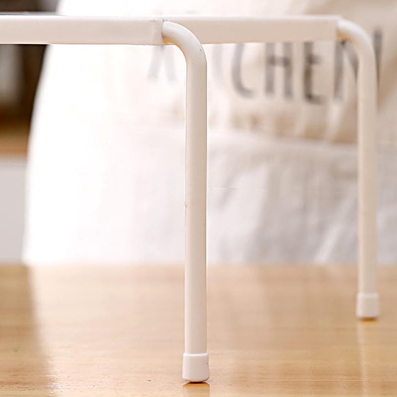 1PC Kitchen Shelf Cabinets Multifunctional Space Saving Stackable Sliding Rack Retractable Plastic Tableware 2 Colors