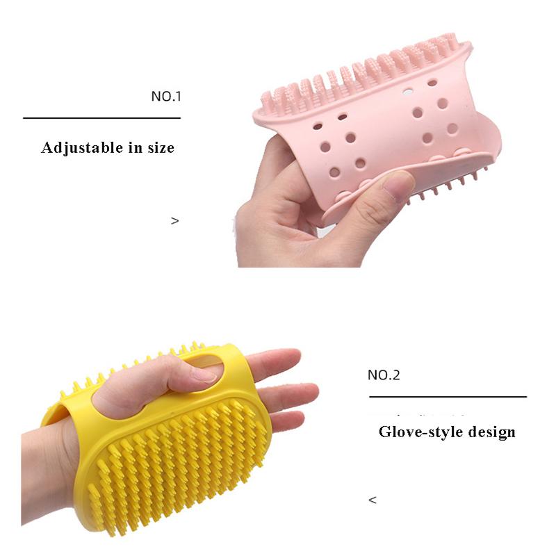 Double Sided Silicone Dog Brush Comb Soft and Comfortable Hair Fur Grooming Massage Gloves Pet Bath Supplies
