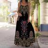 Women's Slip Dress Maxi Long Dress Retro Floral Print Stitching Print Dress Spring & Summer Leisure Vacation