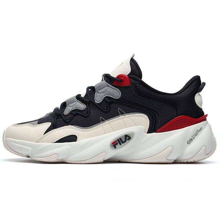 Fila Heritage Retro Color Block Sports Low Top Casual Running Shoes Men Sneakers Black White F12M141105FNG