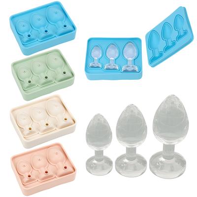 Ice Cube Mold Silicone Prank Butt Plug Shaped Mold Reusable Fun Shape Ice Cube Molds Novelty Ice Cube Trays for Juice Drink