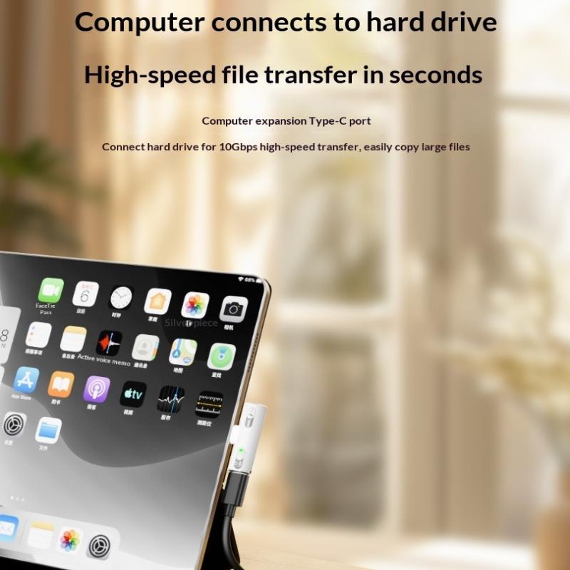 PD100W USB 3.2 Type C To Type C Adapter Fast Charging Type C Headphone Adapter USB C Audio Connector For Phone