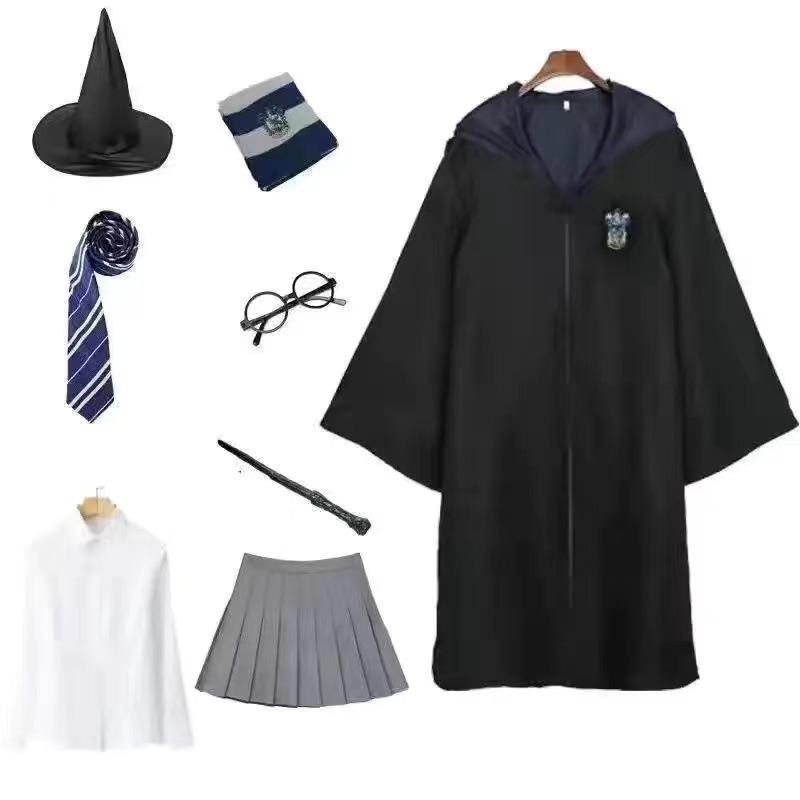 Harry Potter Cosplay Kostüm Magier Robe Kleidung Zubehör Erwachsene Kinder Schuluniform Halloween Umhang