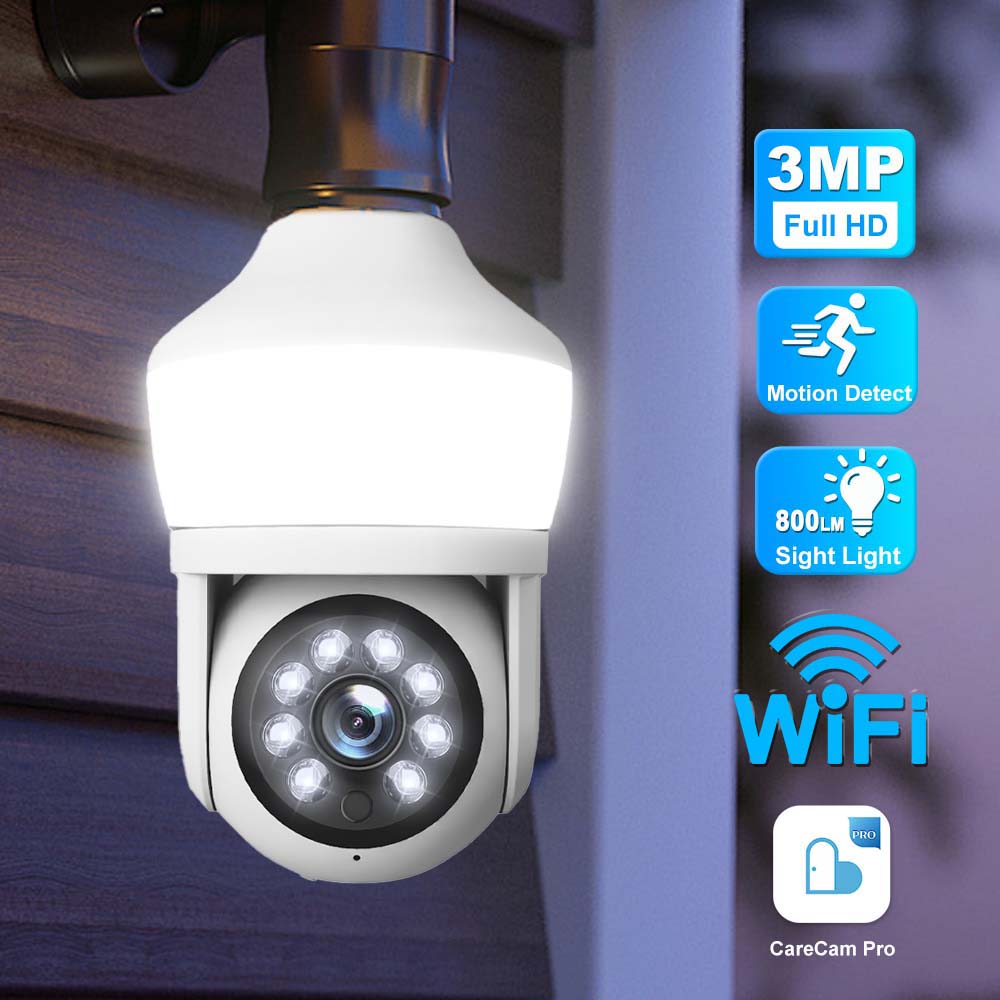 

Патіо Світло з 3MP E27 Wifi Лампа Відкритий Безпека Захист Люмен Садова Настінна Лампа Камера Odlight Камера 3MP Bulb Camera