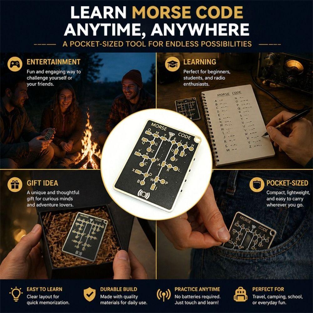 Trendy Design Morse Code Karte Practical Morse Code Training Card Training Card Festival Present