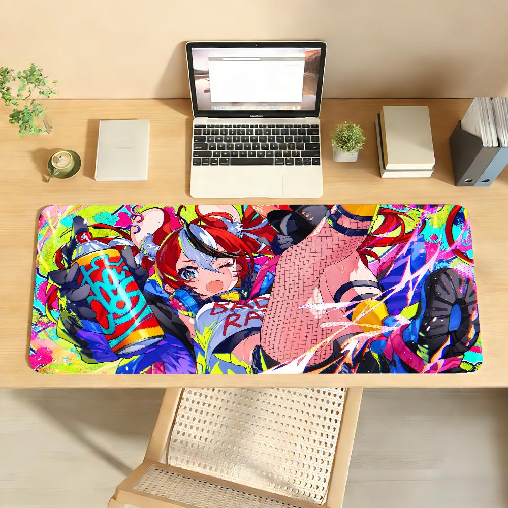 VTuber H-Hakos Baelz Mouse Pad Non-slip Rubber Gamer Balance Computer Mat Decoracion Deskmat Laptop Office Large