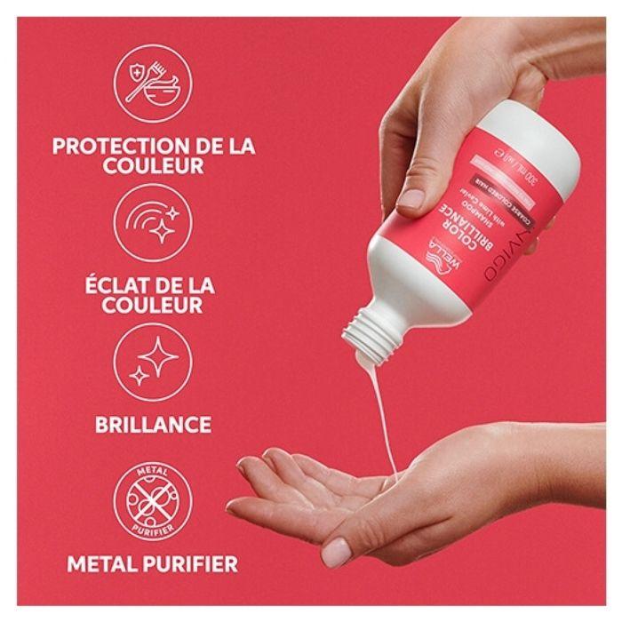 Wella Shampooing revitalisant de couleur Invigo Color Brilliance Cheveux colorés Cheveux épais 1 L - 4064666339290