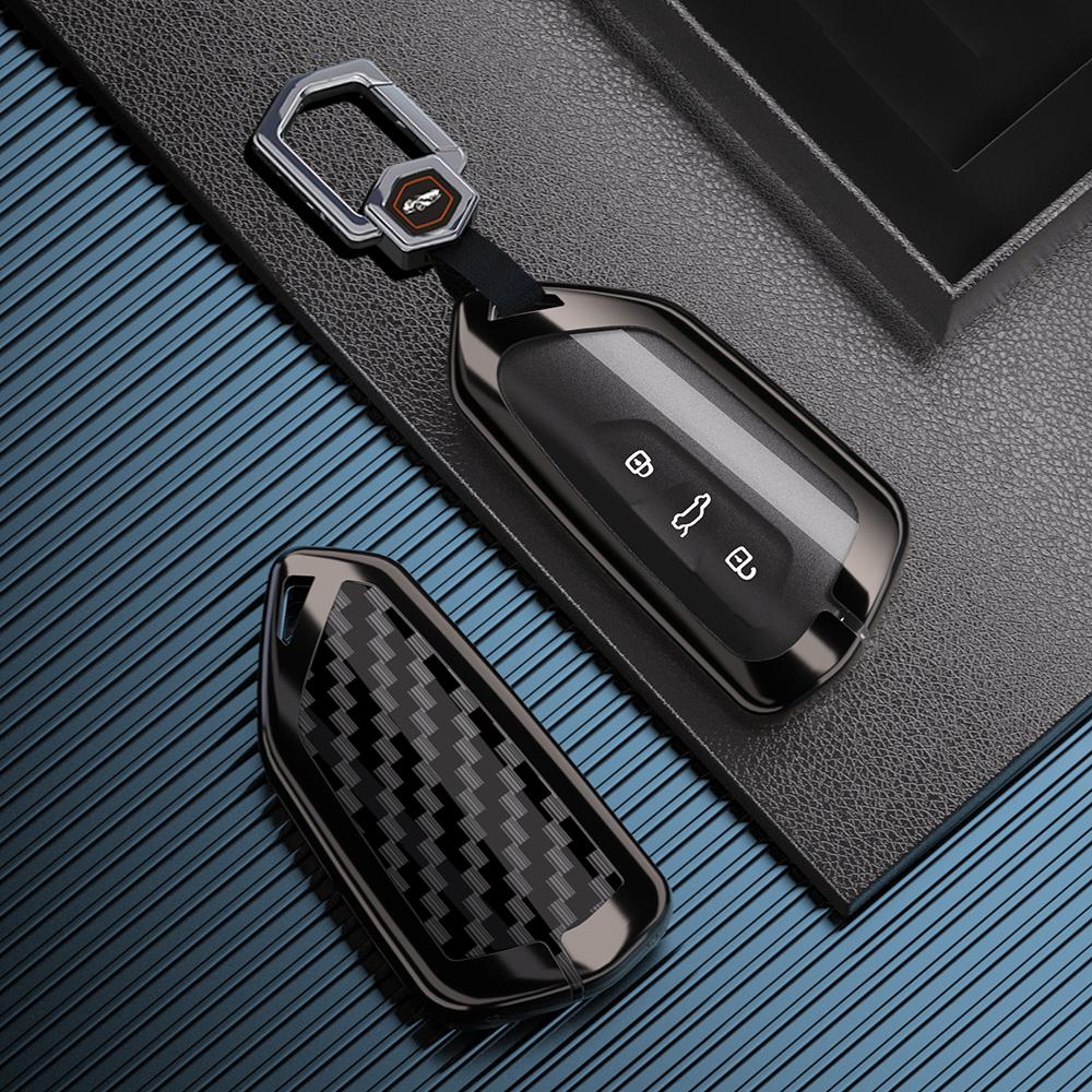 For Volkswagen Golf 8 Mk8 Teramont Id.3 Id.4 Id.5 Skoda Enyaq Iv Octavia Seat Leon Car Accessories Zinc Alloy Car Key Case